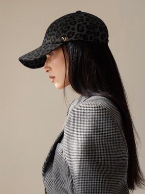 NWT Chord Charcoal Leopard Baseball Cap